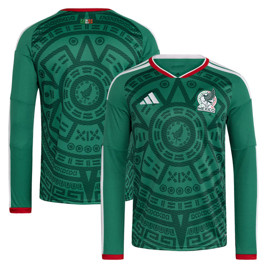 Mexico National Team 2026 Home Replica Long Sleeve Jersey - Green