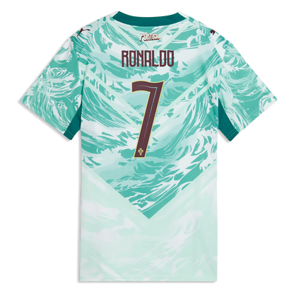 Cristiano Ronaldo Portugal National Team Women's 2026 Away Replica Jersey - Green