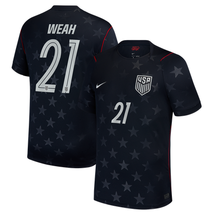 Timothy Weah USMNT 2026 Away Stadium Replica Jersey - Blue