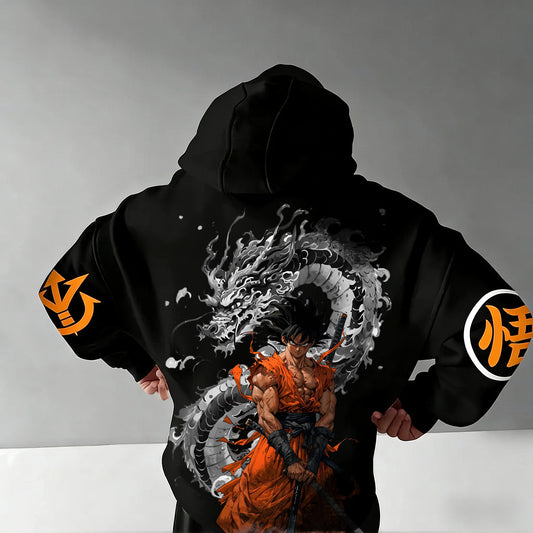 Unisex Anime Print  Casual Oversized Hoodie