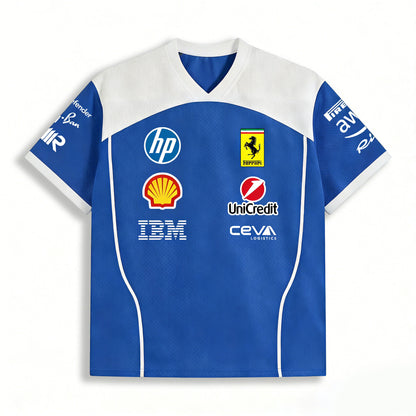 Charles Leclerc 16 Ferrari F1 Monza Limited Edition Blue Mesh Jersey