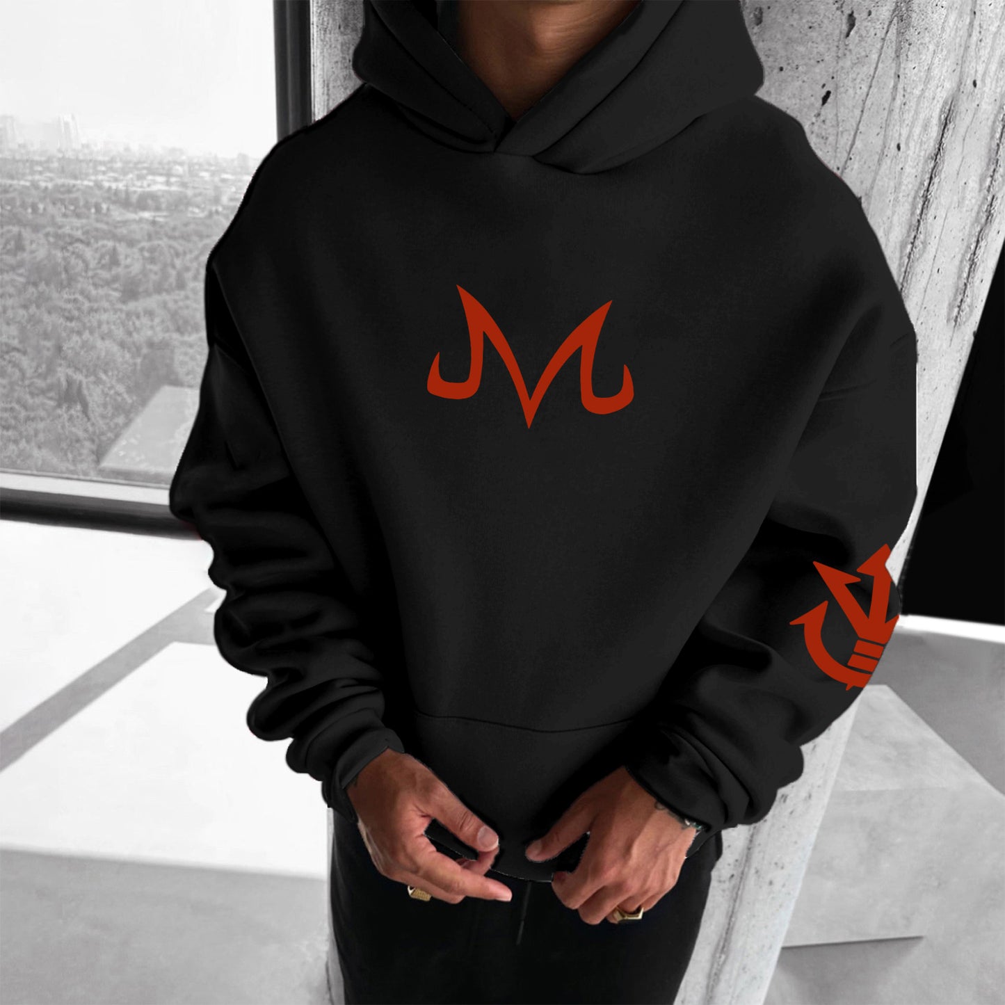 Unisex Anime Print Casual Oversized Hoodie