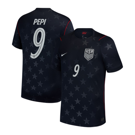 Ricardo Pepi USMNT 2026/27 Away Stadium Replica Jersey - Blue