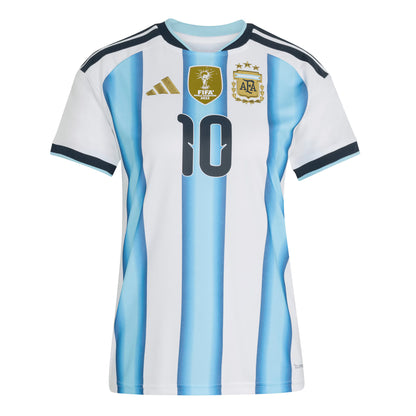Lionel Messi Argentina National Team Women's 2026 Home Replica Jersey - White