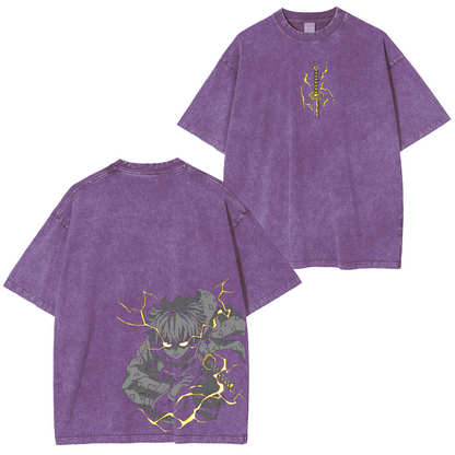 Zenitsu Agatsuma, Demon Slayer Anime Unisex Washed T-Shirt
