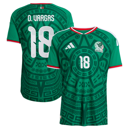 Obed Vargas Mexico National Team 2026  Home On-Field Jersey - Green