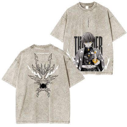 Zenitsu Demon Slayer Unisex Washed T-Shirt