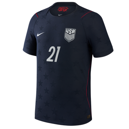 Timothy Weah USMNT 2026 Away Match Jersey - Blue