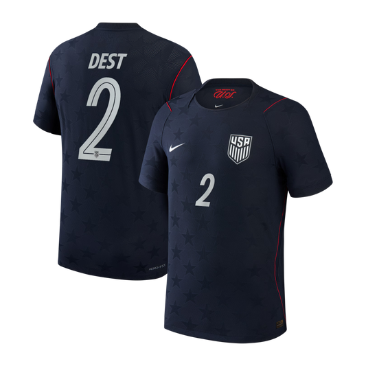 Sergiño Dest USMNT 2026/27 Away Match Jersey - Blue
