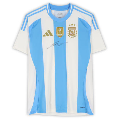 Lionel Messi Argentina National Team Autographed Fanatics Authentic Argentina 2024-25 Home Jersey - Front Signed