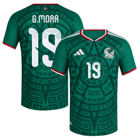 Gilberto Mora Mexico National Team 2026  Home Replica Long Sleeve Jersey - Green