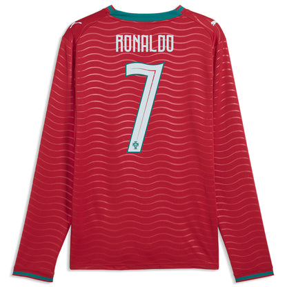 Cristiano Ronaldo Portugal National Team 2026 Home Replica Long Sleeve Jersey - Red