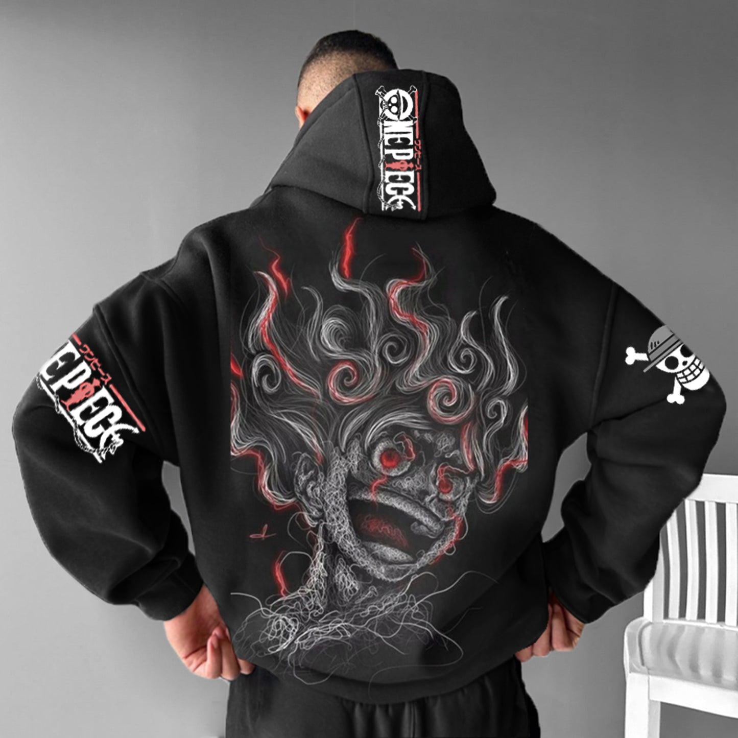 Universal Anime Print Design Hoodie