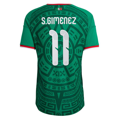 Santiago Gimenez Mexico National Team 2026  Home On-Field Jersey - Green