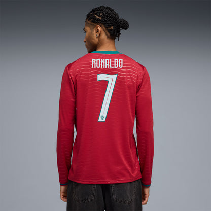 Cristiano Ronaldo Portugal National Team 2026 Home Replica Long Sleeve Jersey - Red