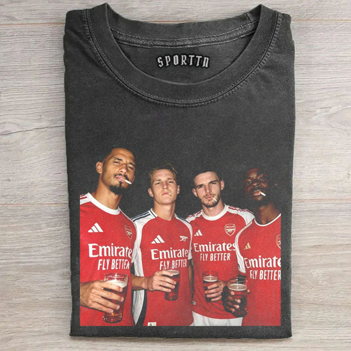 William Saliba & Martin Odegaard & Declan Rice & Bukayo Saka Tee
