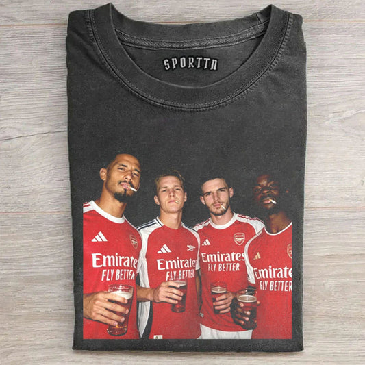 William Saliba & Martin Odegaard & Declan Rice & Bukayo Saka Tee