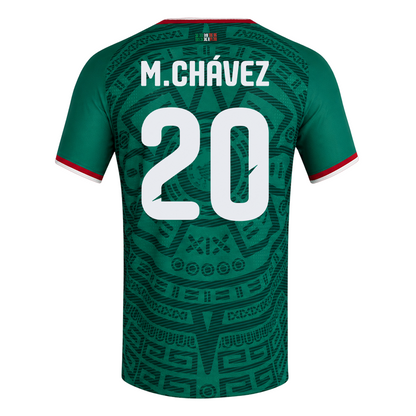 Mateo Chávez Mexico National Team 2026  Home On-Field Jersey - Green