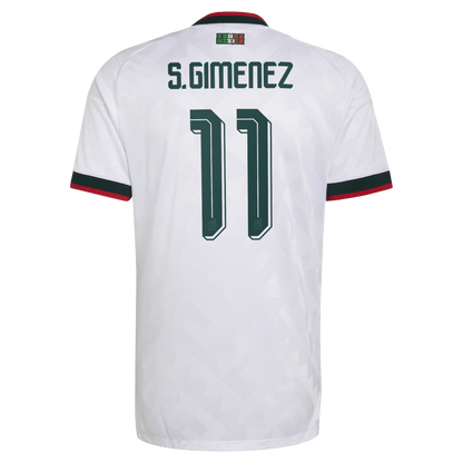 Santiago Gimenez Mexico National Team 2026  Away On-Field Jersey - White