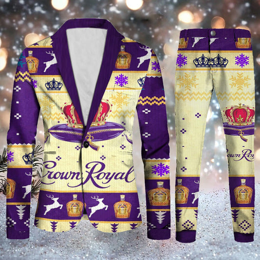 Topprinttees®Men Christmas Jacket & Pants Suit d347