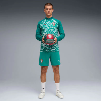 Portugal National Team Pre-Match Quarter-Zip Top - Green
