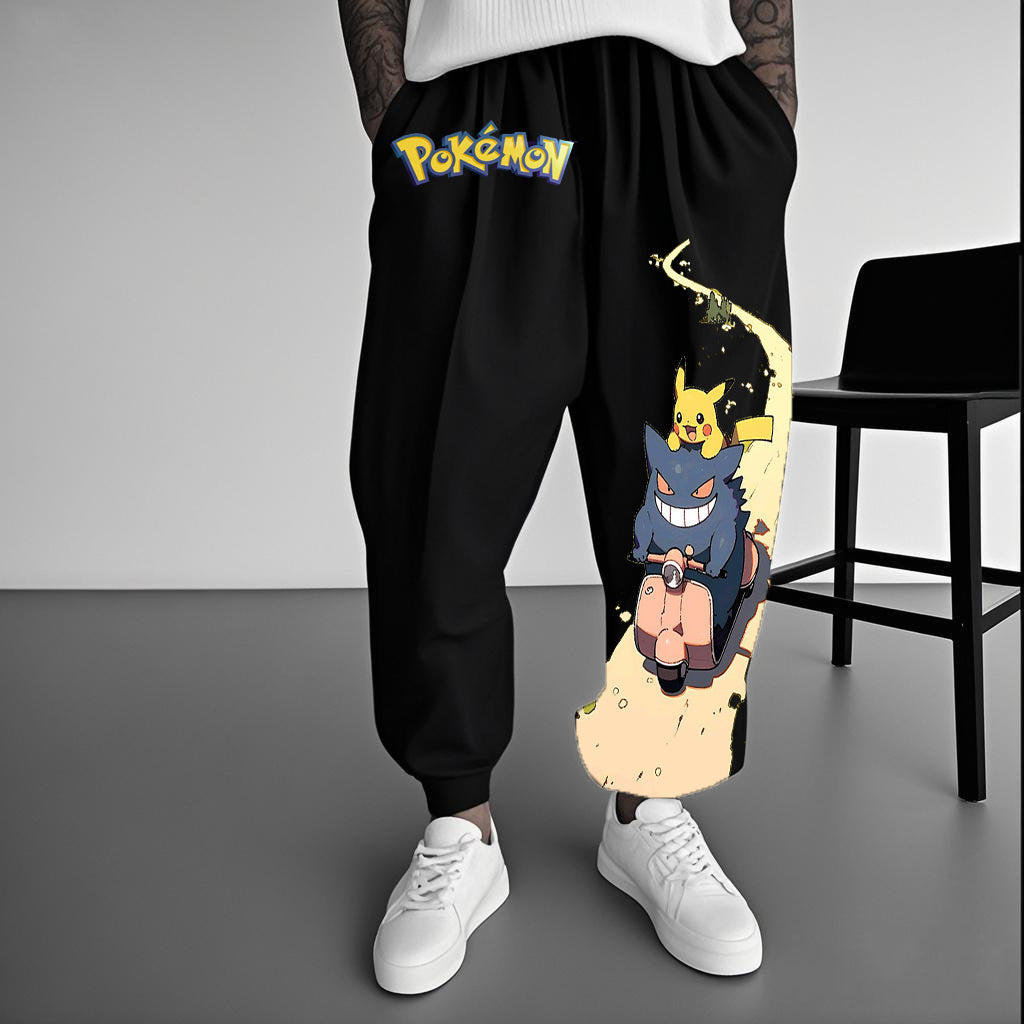 Pokémon   cartoon Print casual trousers