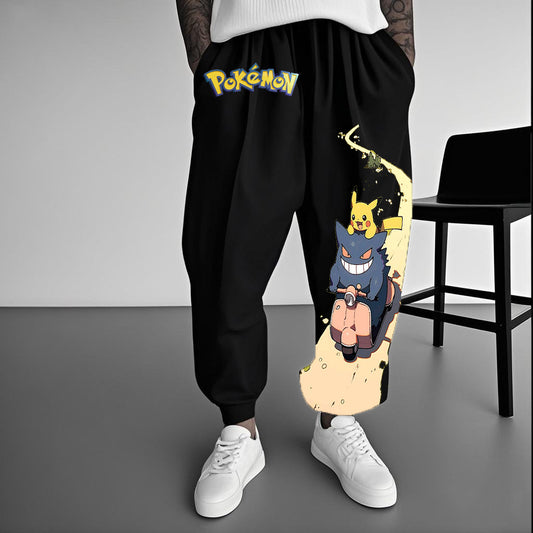 Pokémon   cartoon Print casual trousers