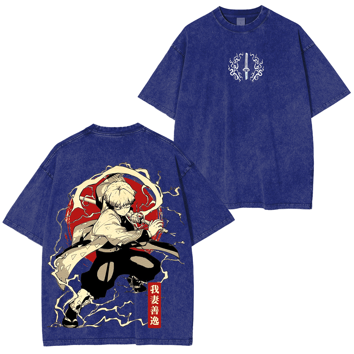 Zenitsu,Demon Slayer Anime Unisex Washed T-Shirt