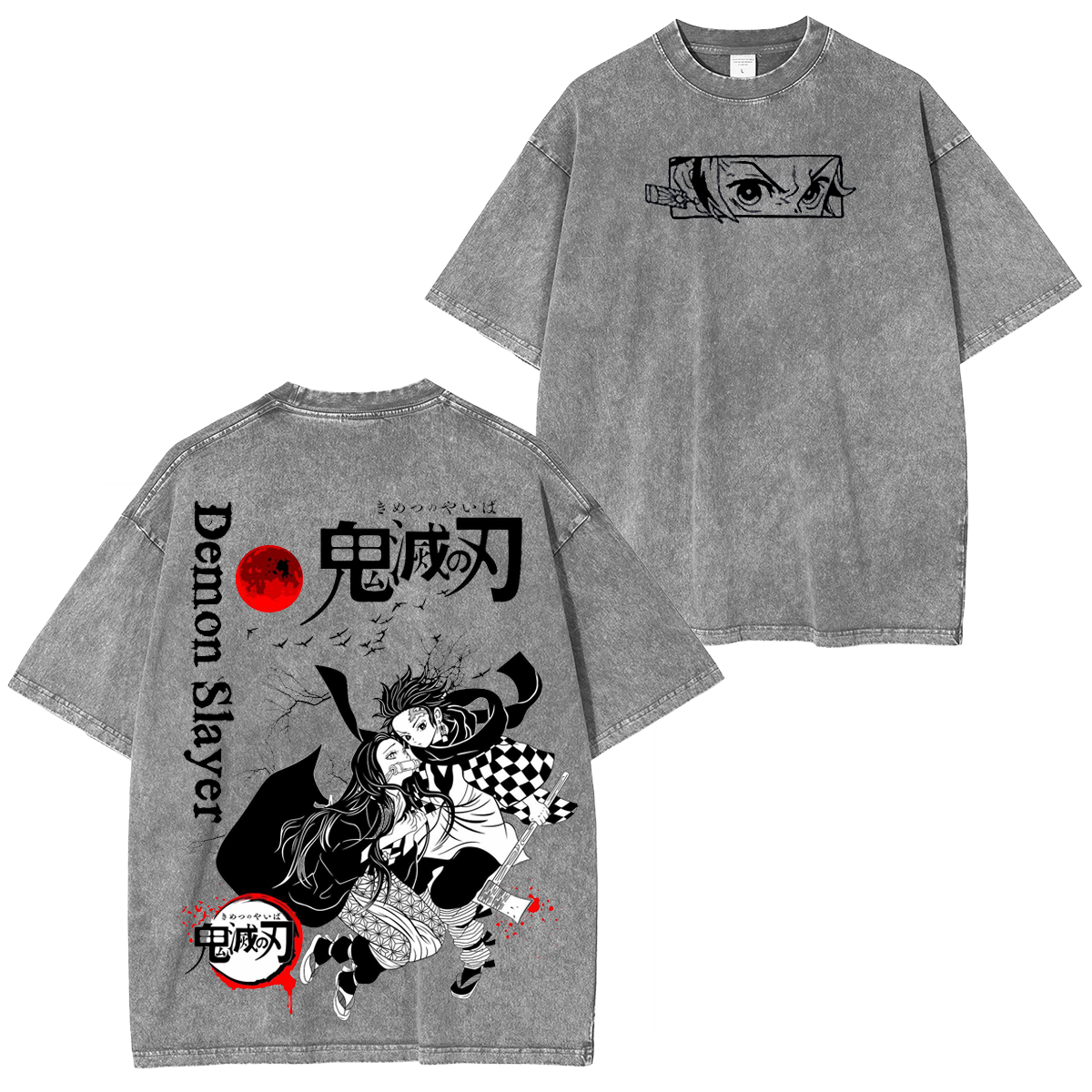 Tanjiro And Nezuko,Demon Slayer Anime Unisex Washed T-Shirt