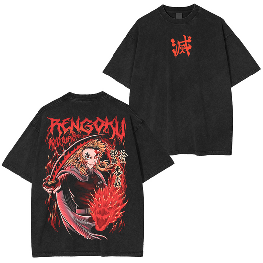 Demon Slayer Anime Unisex Washed T-Shirt