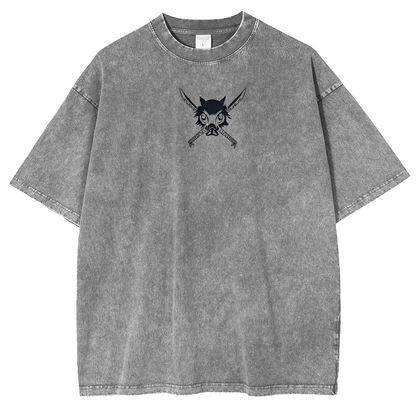 Inosuke Hashibira,Demon Slayer Anime Unisex Washed T-Shirt
