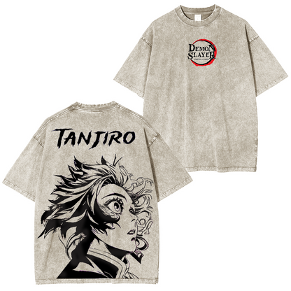 Demon Slayer Anime Unisex Washed T-Shirt