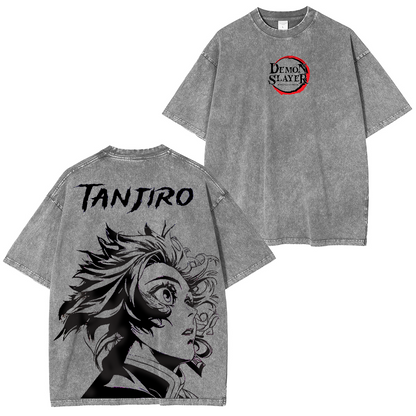 Demon Slayer Anime Unisex Washed T-Shirt