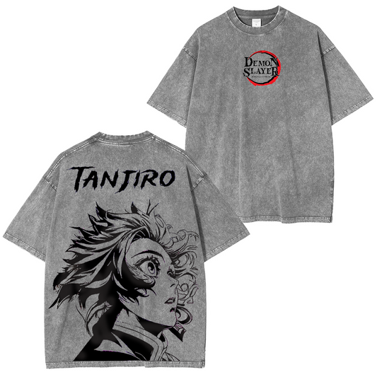 Demon Slayer Anime Unisex Washed T-Shirt