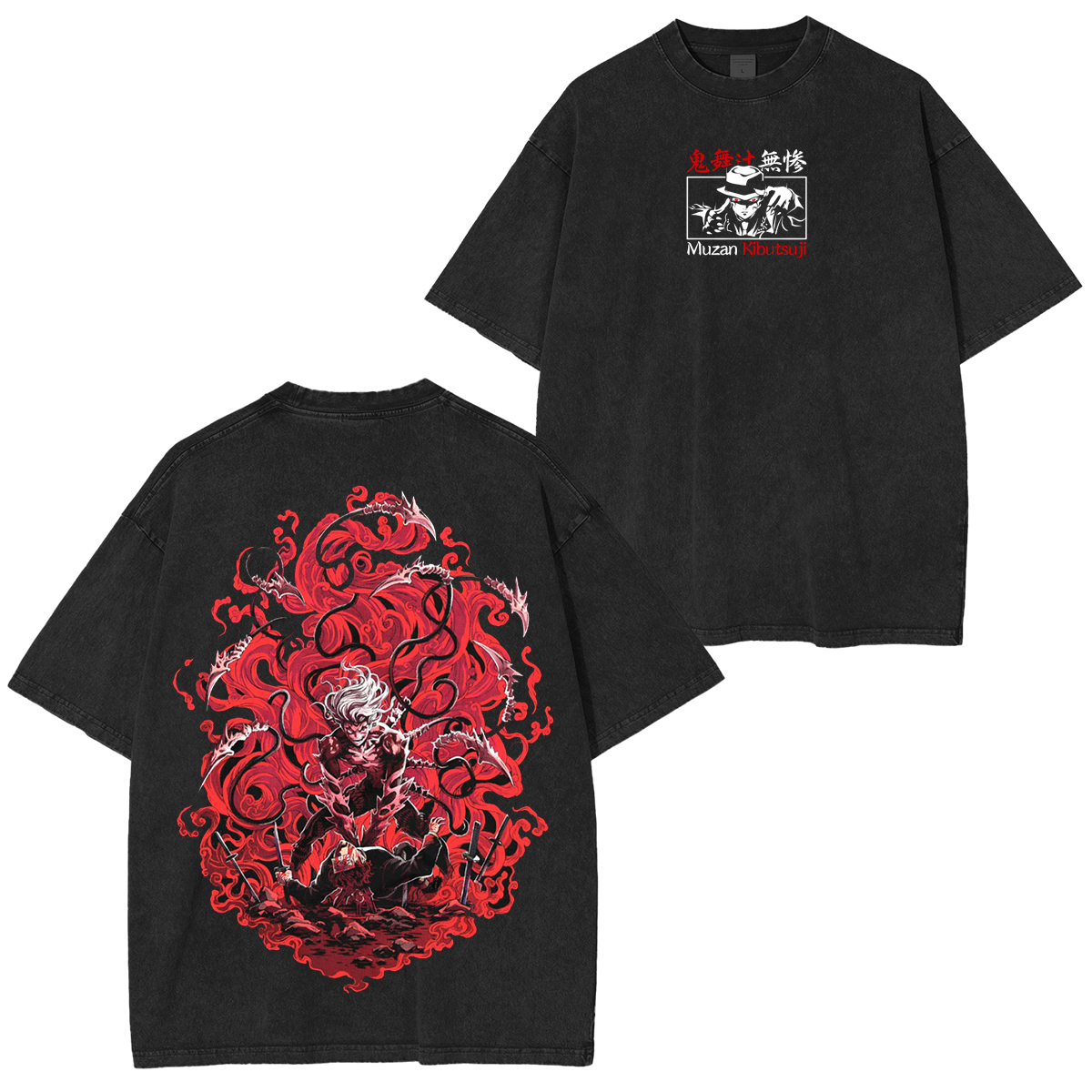 Muzan Kibutsuji - Demon Slayer Anime Unisex Washed T-Shirt