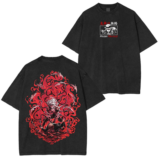Muzan Kibutsuji - Demon Slayer Anime Unisex Washed T-Shirt