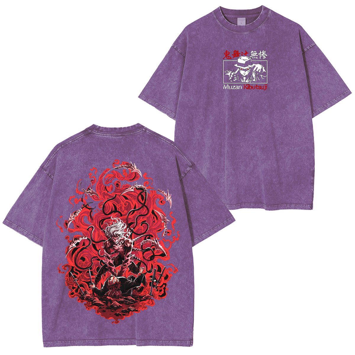 Muzan Kibutsuji - Demon Slayer Anime Unisex Washed T-Shirt