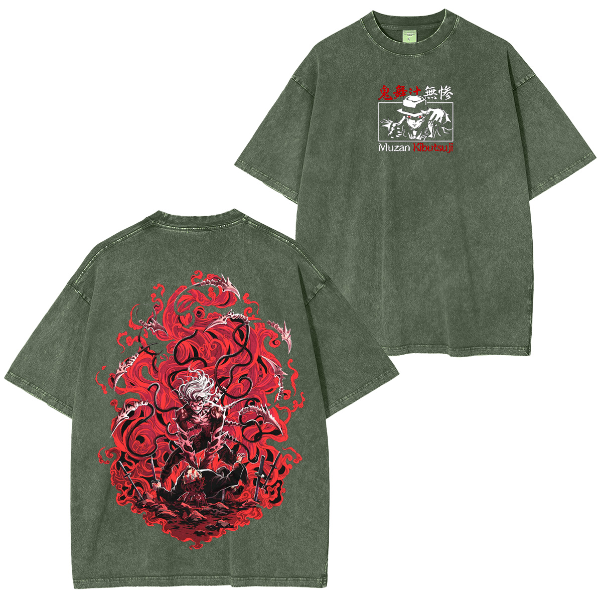 Muzan Kibutsuji - Demon Slayer Anime Unisex Washed T-Shirt