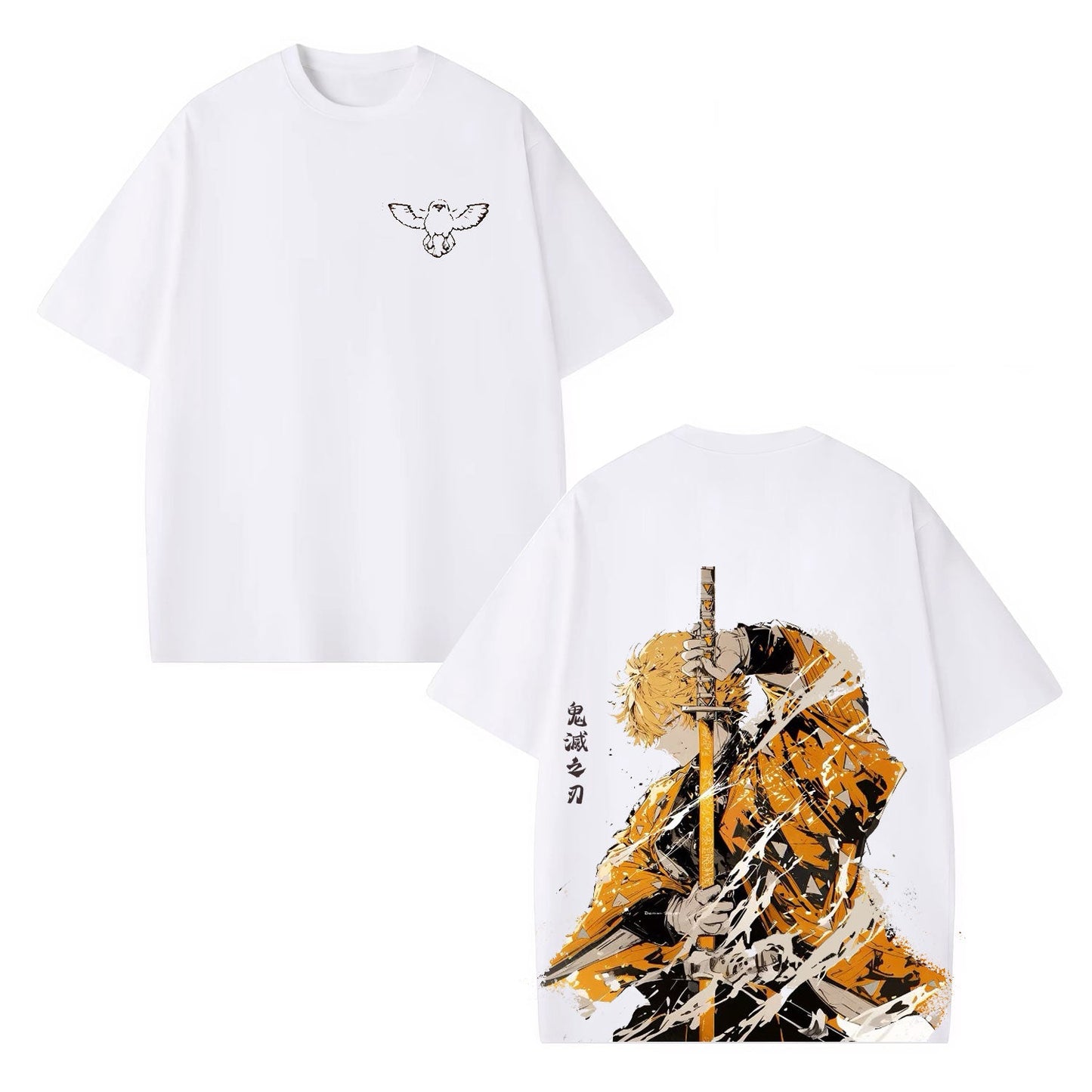 ZENITSU UNISEX WASHED TEE 丨DEMON SLAYER-[DS]