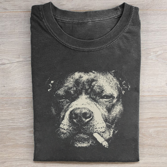 Smoking Pitbull T-shirt