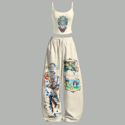 Frieren Top & Elasticated Trousers Two-Piece Set