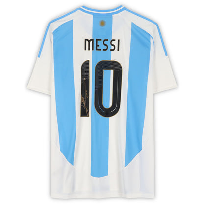 Lionel Messi Argentina National Team Autographed Fanatics Authentic 2024-25 Home Jersey