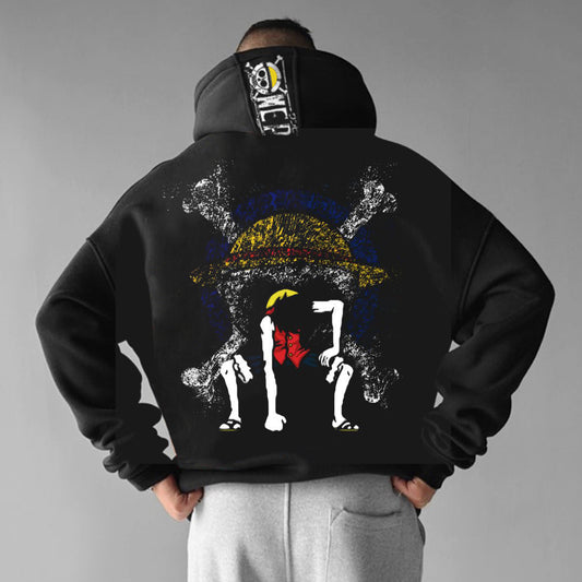 Unisex  Anime Print  Casual Oversized Hoodie