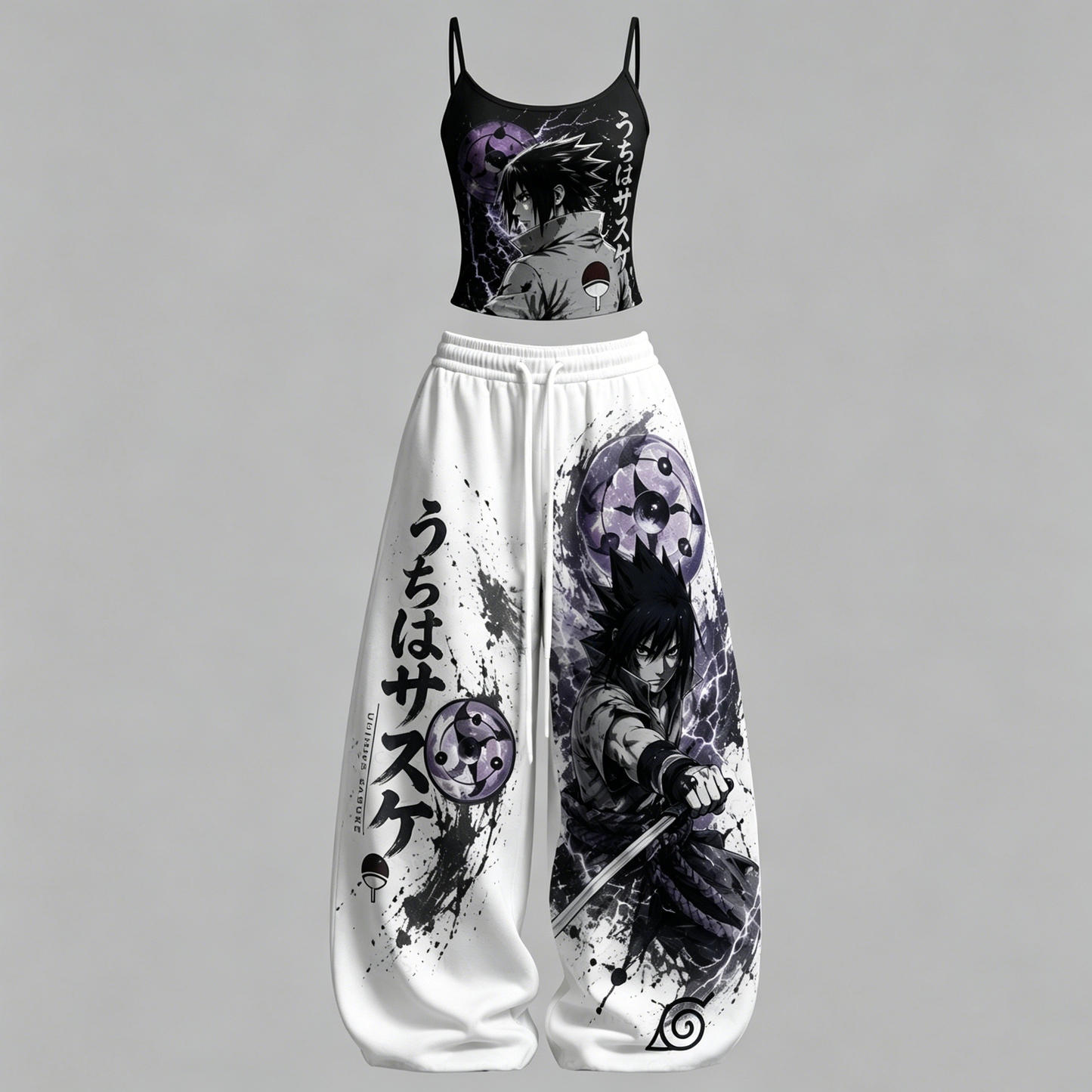 Naruto Top&Elasticated Trousers Two-Piece Set