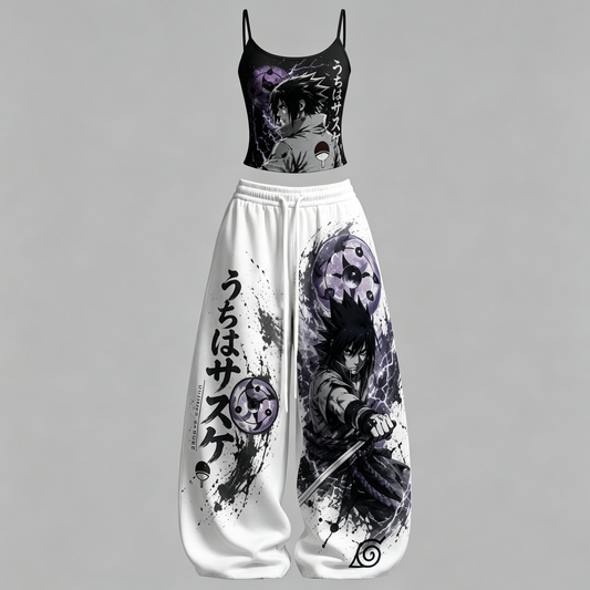 Naruto Top&Elasticated Trousers Two-Piece Set