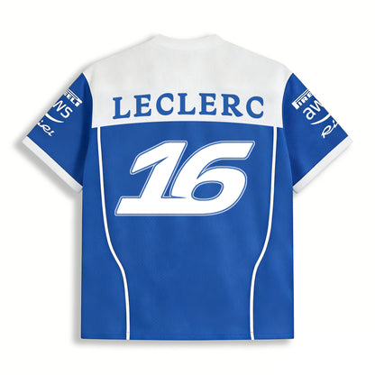 Charles Leclerc 16 Ferrari F1 Monza Limited Edition Blue Mesh Jersey