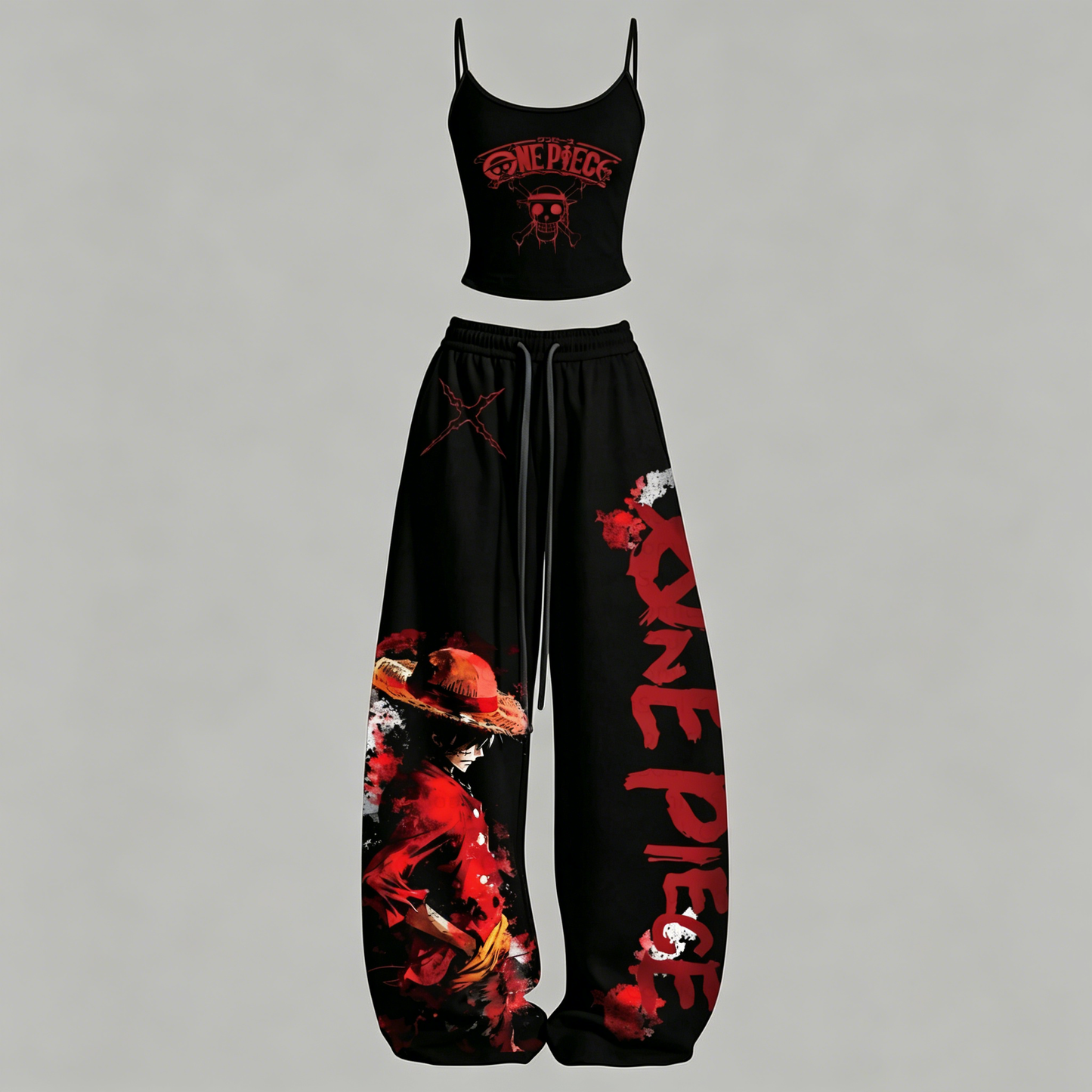 One Piece Top & Elasticated Trousers Two-Piece Set