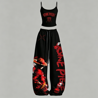 One Piece Top & Elasticated Trousers Two-Piece Set