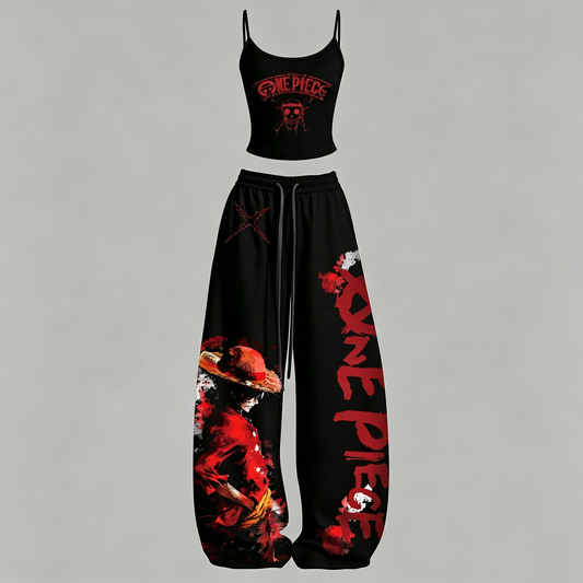 One Piece Top & Elasticated Trousers Two-Piece Set