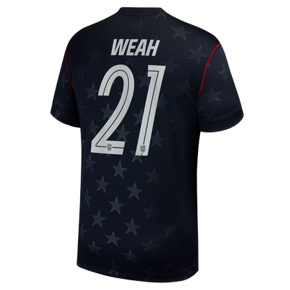 Timothy Weah USMNT 2026 Away Stadium Replica Jersey - Blue